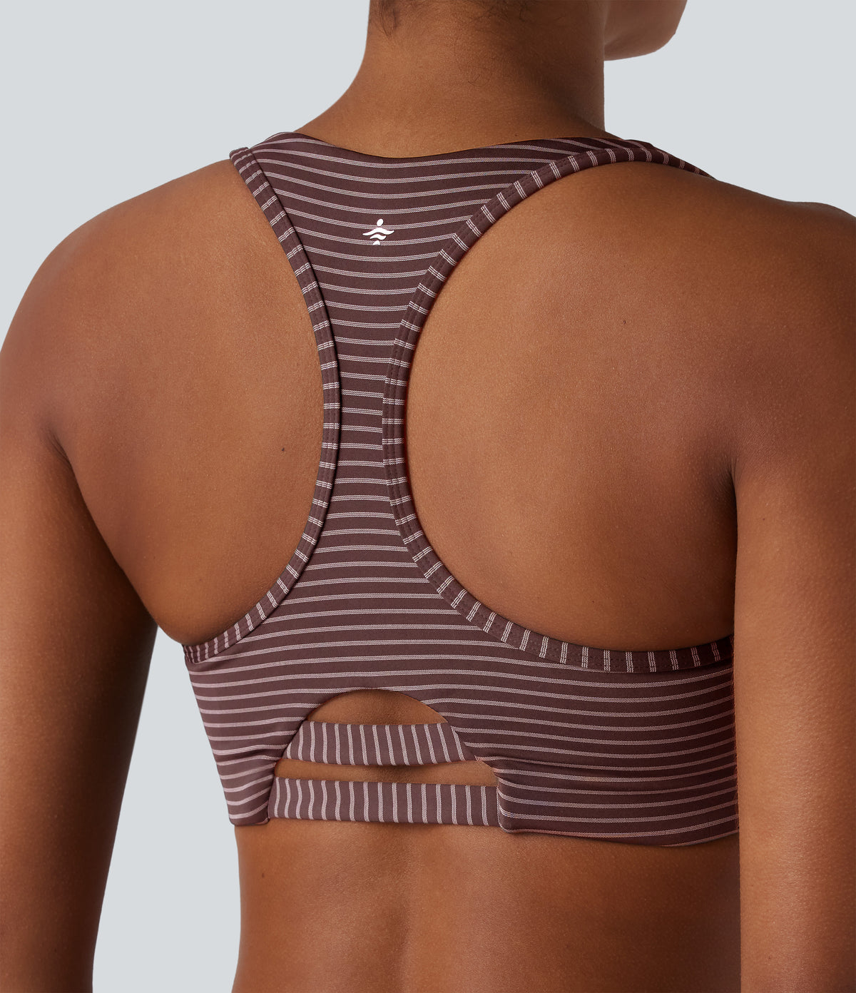 Medium Support Racerback Stripes Training Sports Bra
