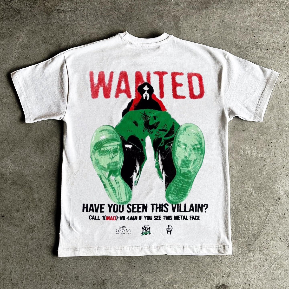 Personalized Wanted Print Short Sleeve T-shirt