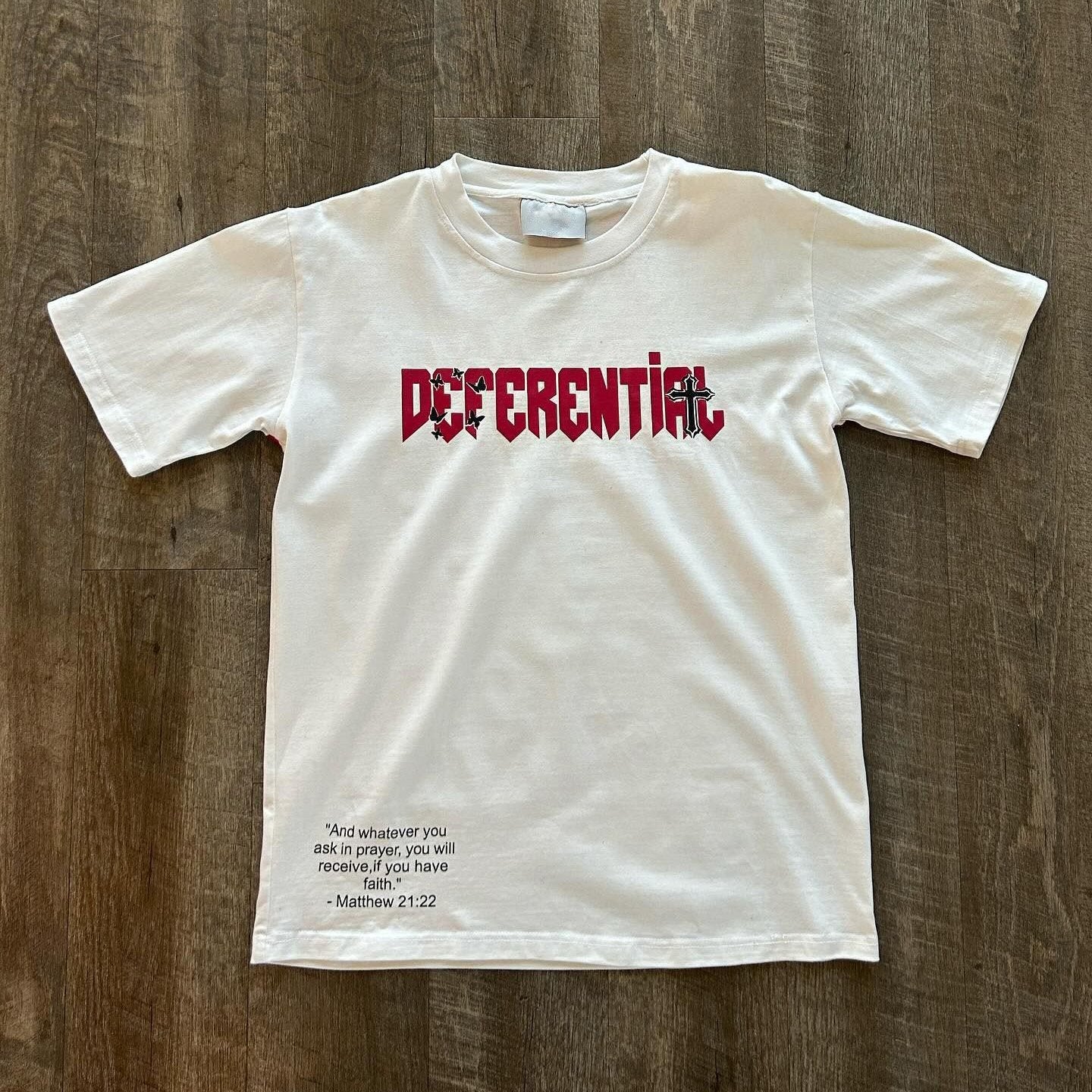 Faith Cross Print Short Sleeve T-Shirt