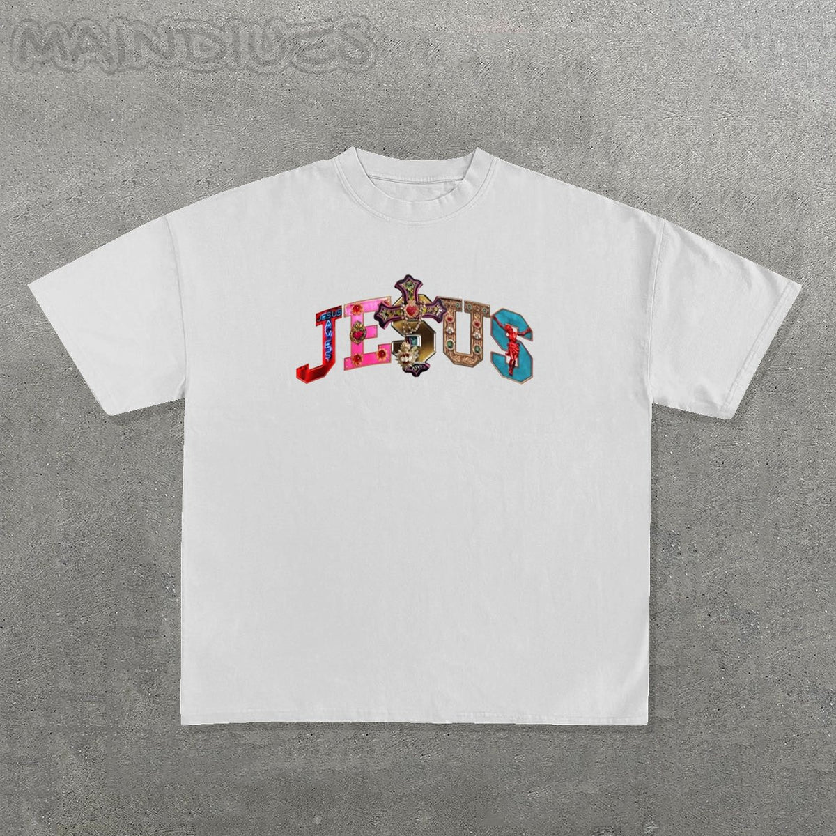 Jesus Words Print Short Sleeve T-Shirt