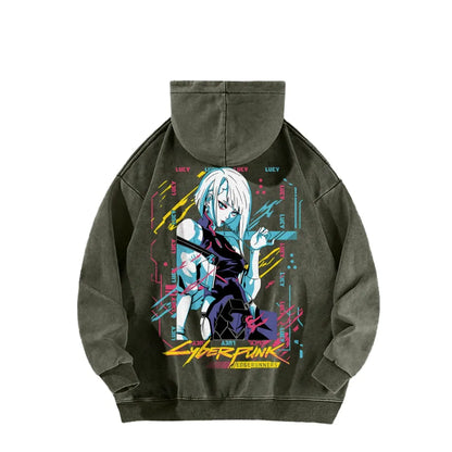 Cyberpunk: Edgerunners Casual Washed Hoodie 25 8 14756
