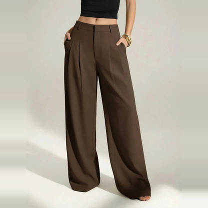 [LAST DAY SALE]Women’s High-Waist Wide-Leg Pants with Free Belt