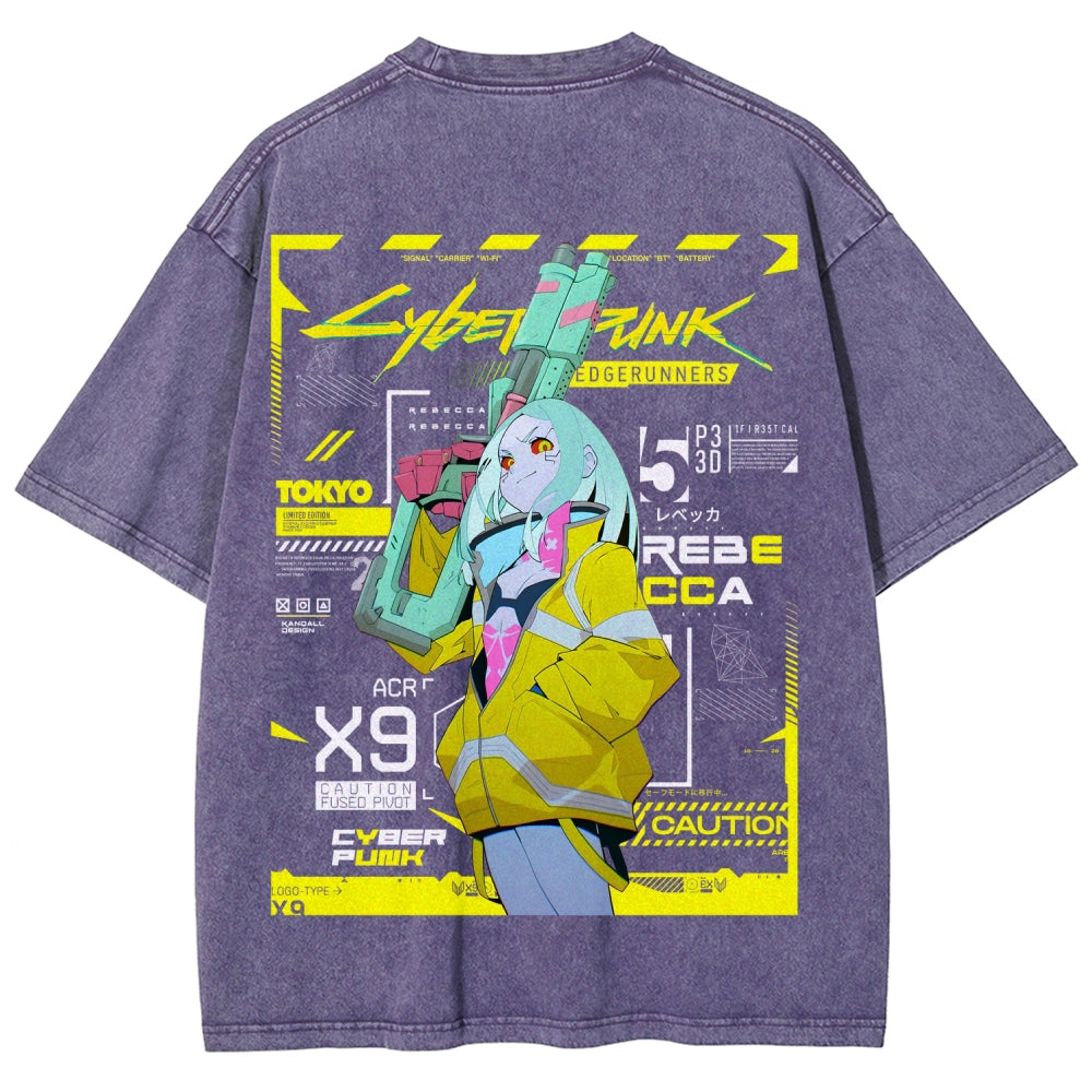 Cyberpunk Unisex Fit Washed T-Shirt 25 7 38371