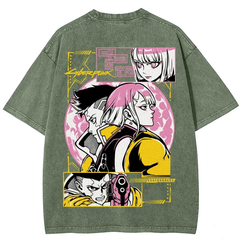 Cyberpunk Unisex Fit Washed T-Shirt 25 8 14777