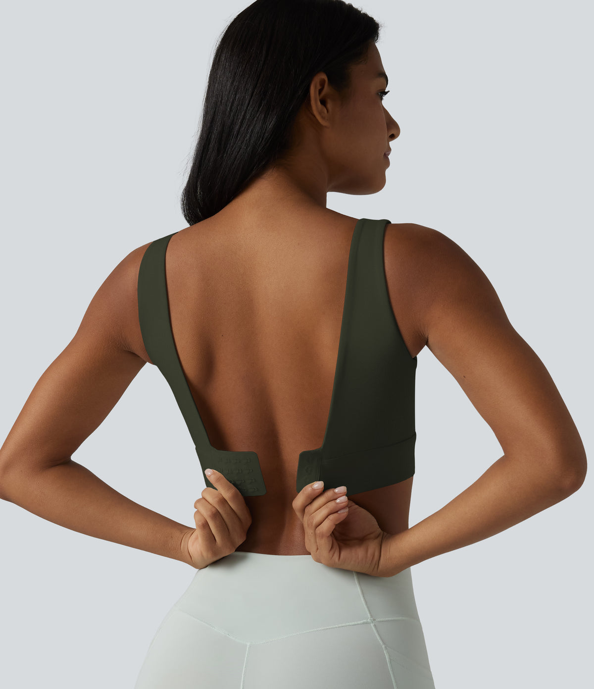 Halara Ultrasculpt™ Medium Support Backless Adjustable Buckle Built-in Bra Training Sports Bra