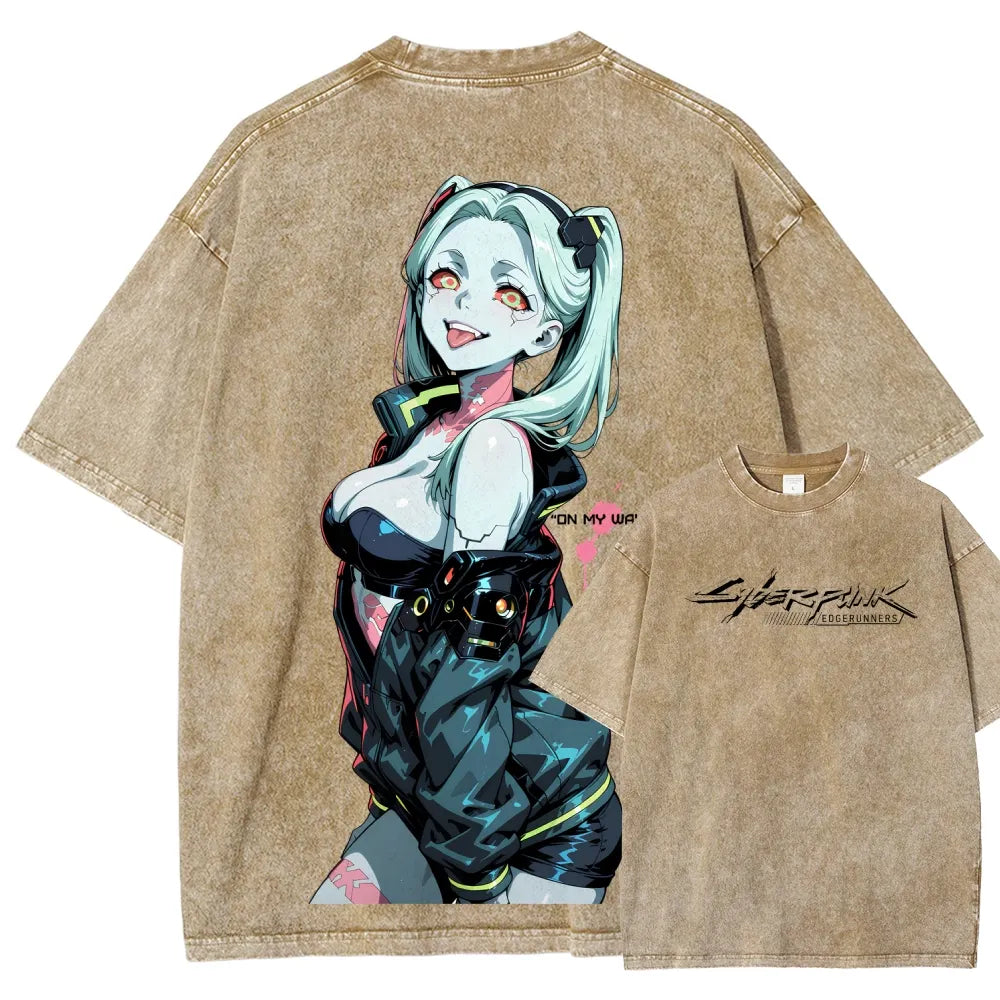 Cyberpunk Edgerunners Unisex Fit Washed T-Shirt 26 1  134