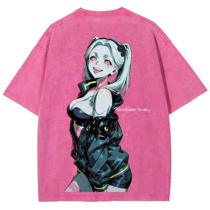 Cyberpunk Edgerunners Unisex Fit Washed T-Shirt 26 1  134