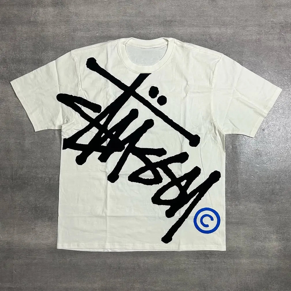 Stylish Letters Print Short Sleeve T-Shirt