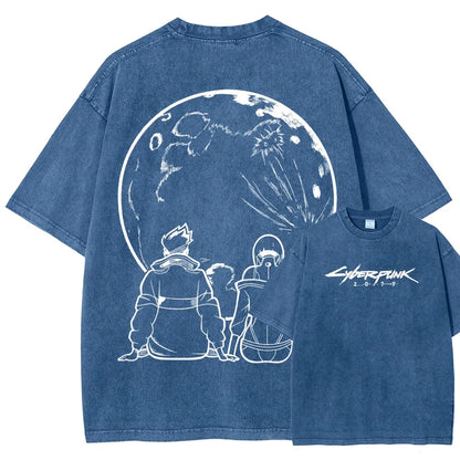 Cyberpunk Unisex Fit Washed T-Shirt 2511  3353