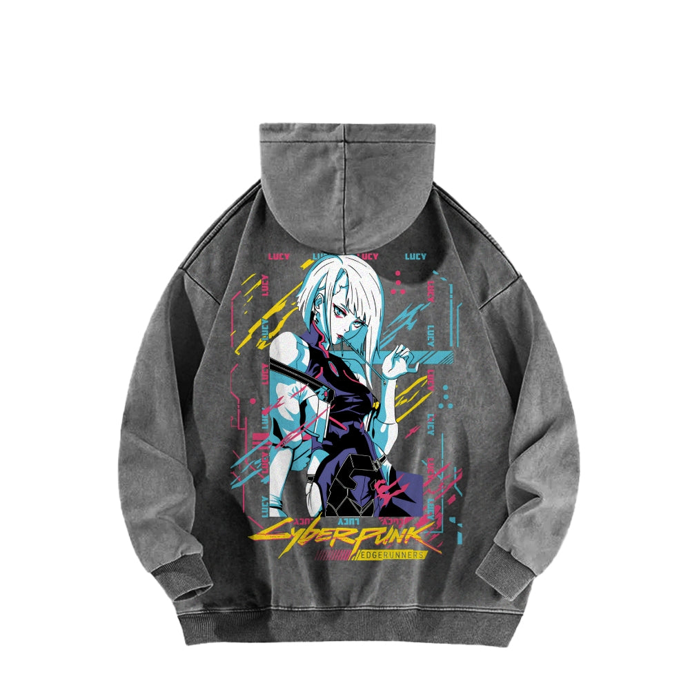 Cyberpunk: Edgerunners Casual Washed Hoodie 25 8 14756