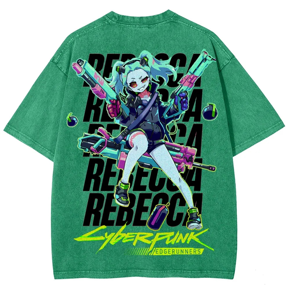Cyberpunk Unisex Fit Washed T-Shirt 25 7  8558
