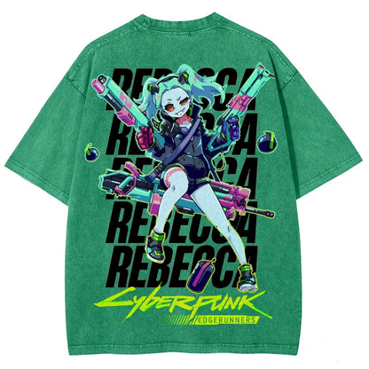 Cyberpunk Unisex Fit Washed T-Shirt 25 7  8558