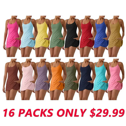 😍Promotion Day💥Backless Sleeveless Dresses With Pockets