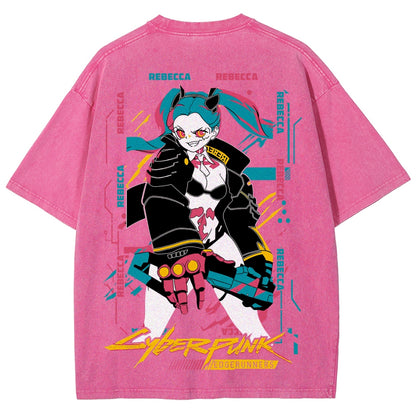 Cyberpunk Unisex Fit Washed T-Shirt 25 8 14795