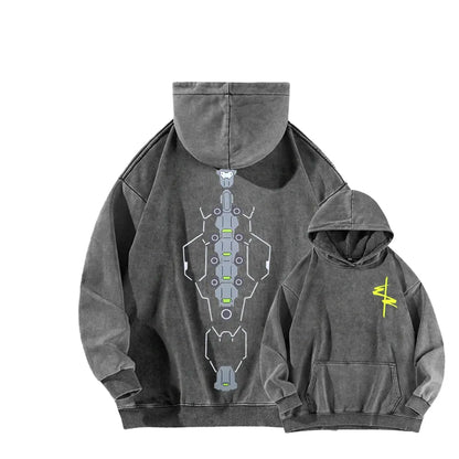 Cyberpunk Unisex washed sweatshirts 2511  4559