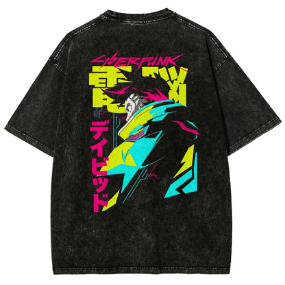 Cyberpunk Edgerunner Unisex Fit Washed T-Shirt 25 9  66 4