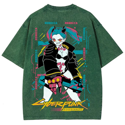 Cyberpunk Unisex Fit Washed T-Shirt 25 8 14795