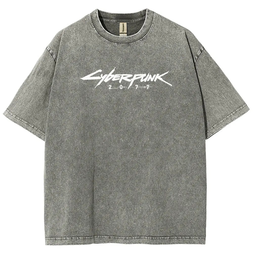 Cyberpunk Unisex Fit Washed T-Shirt 2511  3353