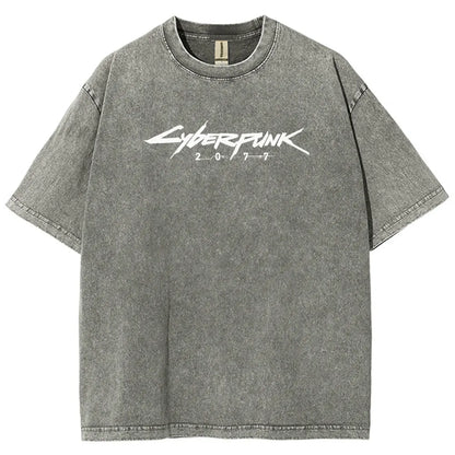 Cyberpunk Unisex Fit Washed T-Shirt 2511  3353