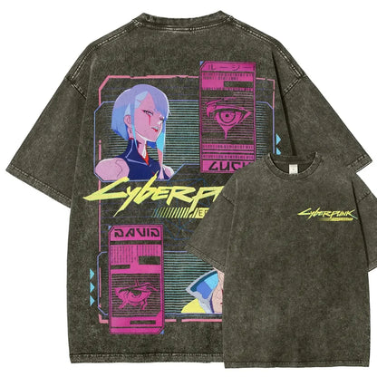 Cyberpunk Unisex Fit Washed T-Shirt 25 8   978