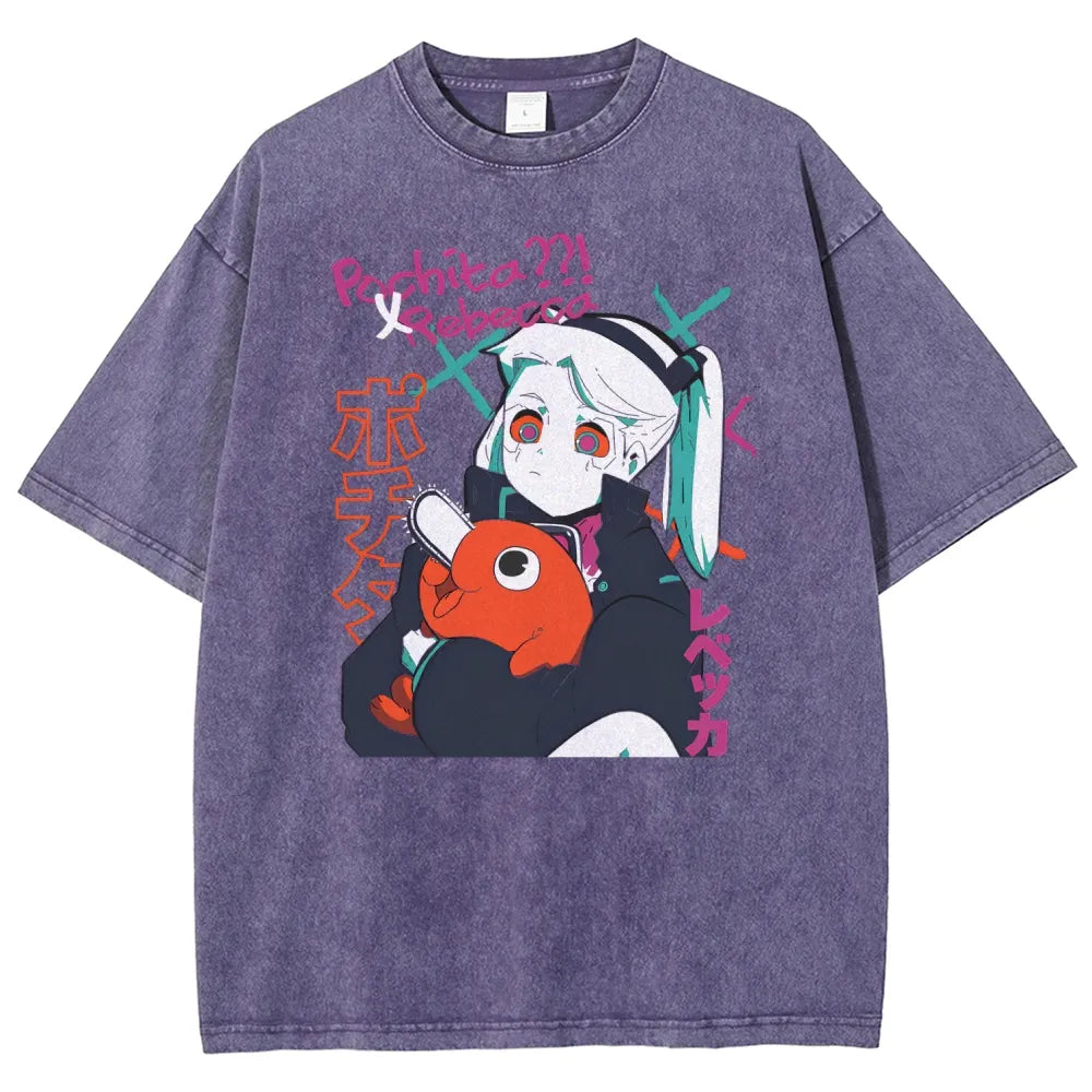 Cyberpunk Edgerunner Unisex Fit Washed T-Shirt 25 9  6633