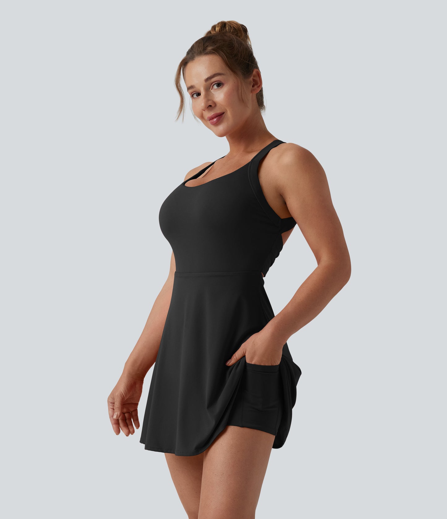 SoftlyZero™ Airy Backless Twisted InstantCool Dance Active Dress-Easy Peezy Edition DD-F Cups