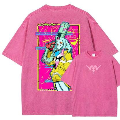 Cyberpunk Edgerunner Unisex Fit Washed T-Shirt 25 9  6595