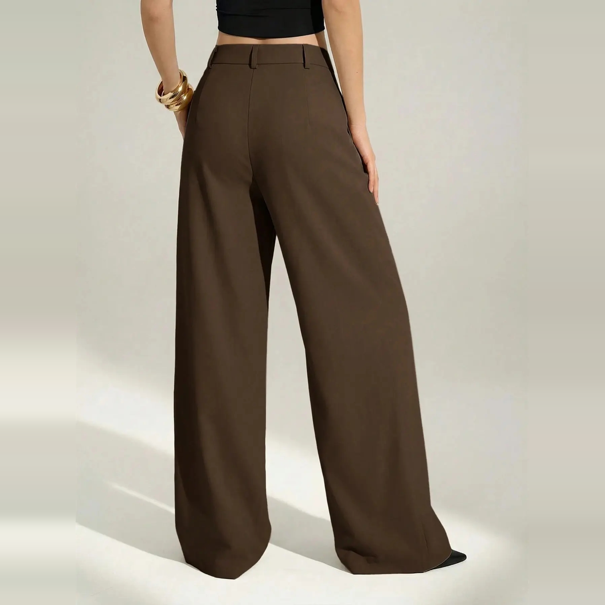 [LAST DAY SALE]Women’s High-Waist Wide-Leg Pants with Free Belt