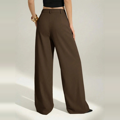 [LAST DAY SALE]Women’s High-Waist Wide-Leg Pants with Free Belt