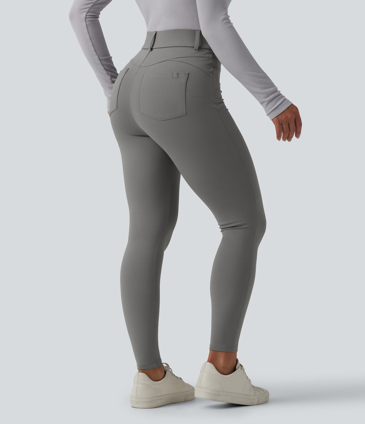 SoftlyZero™ Plush Thermal High Waisted Casual 7/8 Leggings with Pockets
