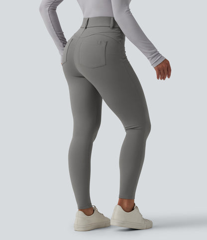 SoftlyZero™ Plush Thermal High Waisted Casual 7/8 Leggings with Pockets