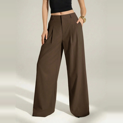 [LAST DAY SALE]Women’s High-Waist Wide-Leg Pants with Free Belt