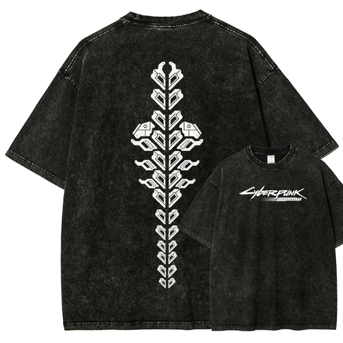 Cyberpunk Unisex Fit Washed T-Shirt 25 8 14593