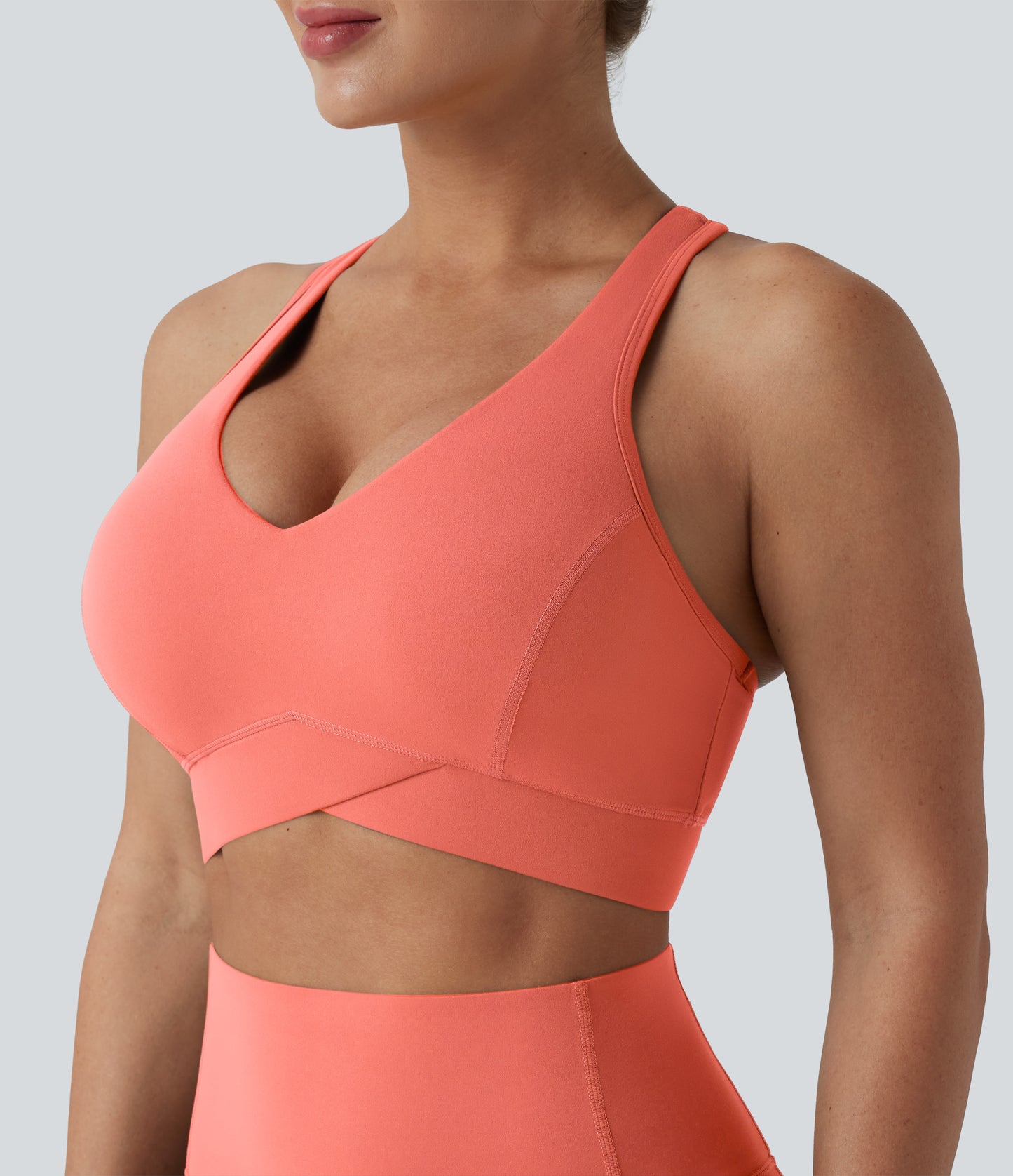 UltraSculpt™ Light Support V Neck Racerback Running Sports Bra DD-F Cups