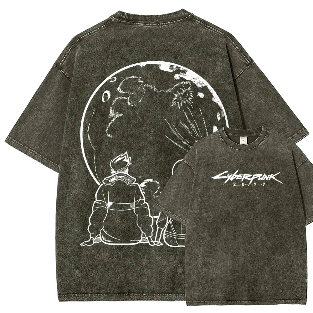 Cyberpunk Unisex Fit Washed T-Shirt 2511  3353
