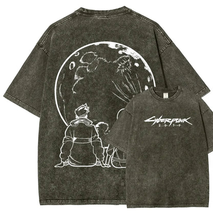 Cyberpunk Unisex Fit Washed T-Shirt 2511  3353