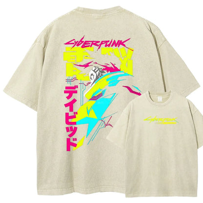Cyberpunk Edgerunner Unisex Fit Washed T-Shirt 25 9  66 4