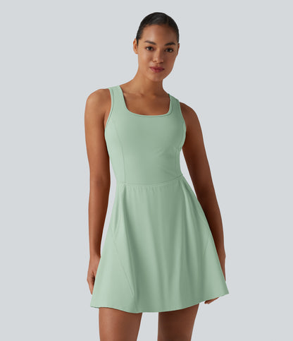 SoftlyZero™ Airy 2-in-1 Cool Touch Mini Dance Active Dress with Pockets-Easy Peezy Edition-Longer Length