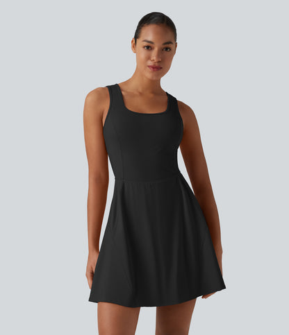 SoftlyZero™ Airy 2-in-1 Cool Touch Mini Dance Active Dress with Pockets-Easy Peezy Edition-Longer Length