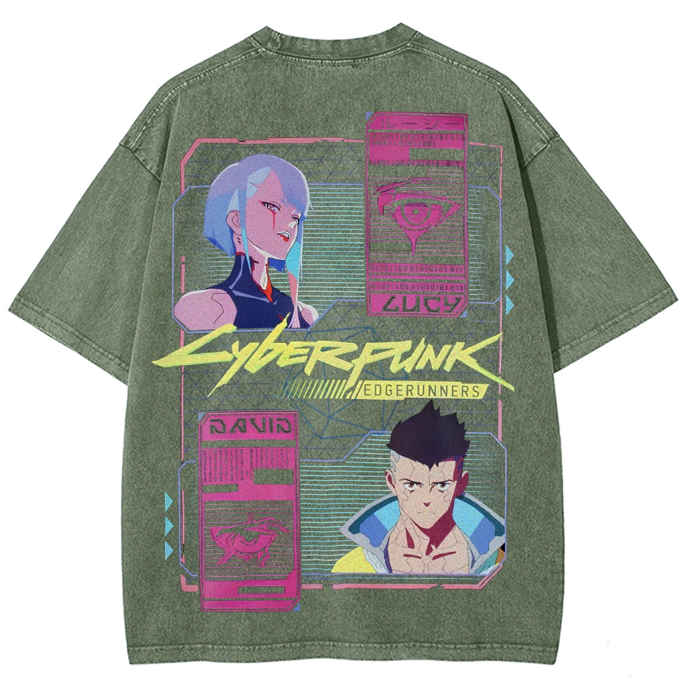 Cyberpunk Unisex Fit Washed T-Shirt 25 8   978