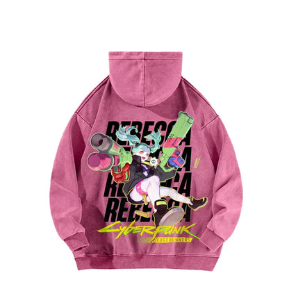 Cyberpunk: Edgerunners Casual Washed Hoodie 25 7 22462