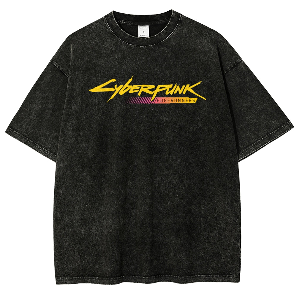 Cyberpunk Unisex Fit Washed T-Shirt 25 8 14777