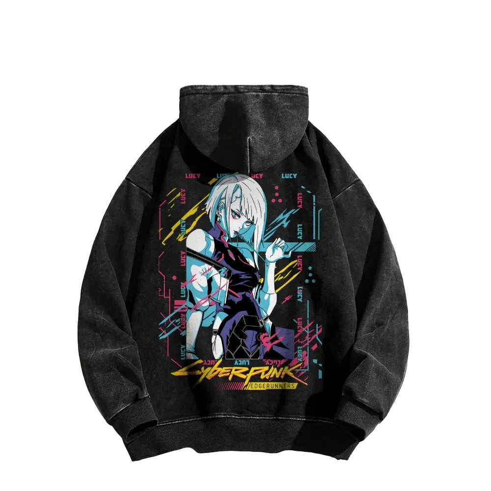 Cyberpunk: Edgerunners Casual Washed Hoodie 25 8 14756