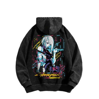 Cyberpunk: Edgerunners Casual Washed Hoodie 25 8 14756