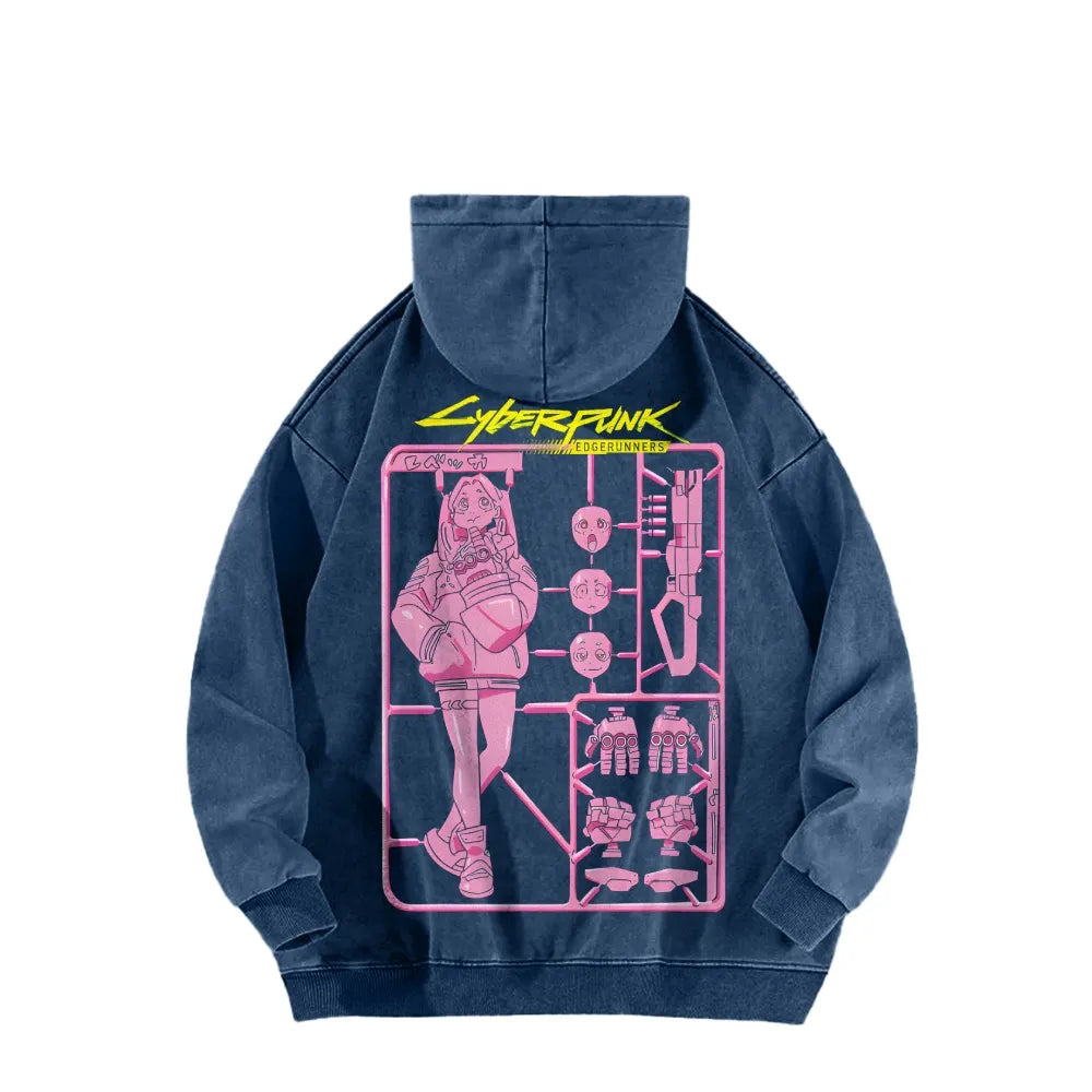 Cyberpunk: Edgerunners Casual Washed Hoodie 25 8 11275