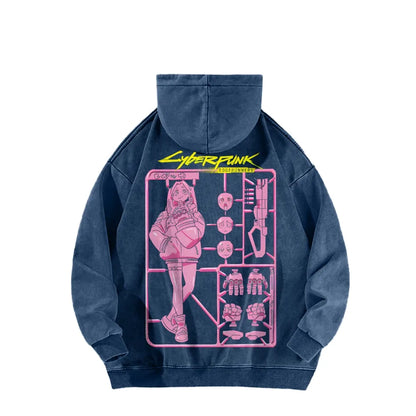 Cyberpunk: Edgerunners Casual Washed Hoodie 25 8 11275