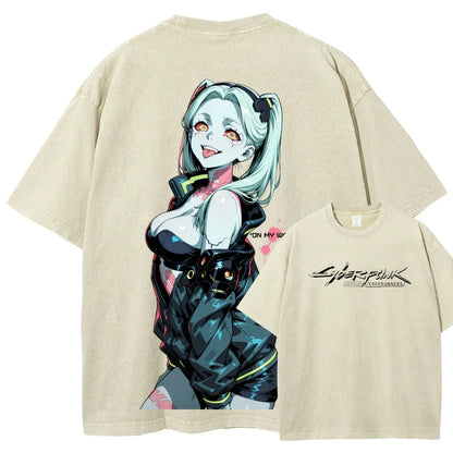 Cyberpunk Edgerunners Unisex Fit Washed T-Shirt 26 1  134