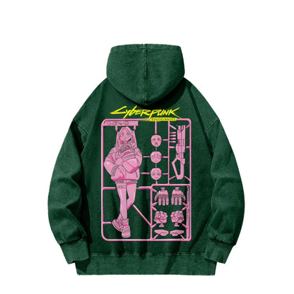 Cyberpunk: Edgerunners Casual Washed Hoodie 25 8 11275