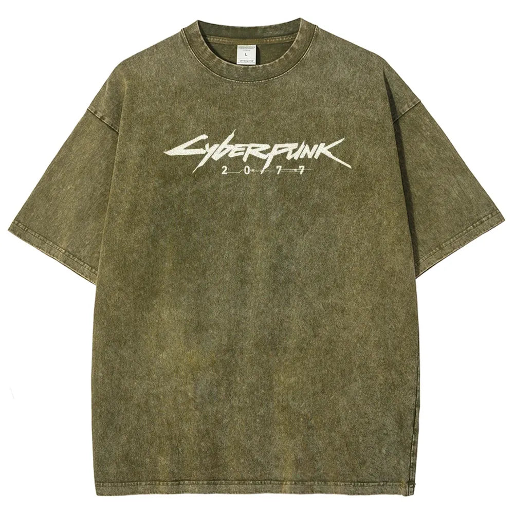 Cyberpunk Unisex Fit Washed T-Shirt 2511  3353