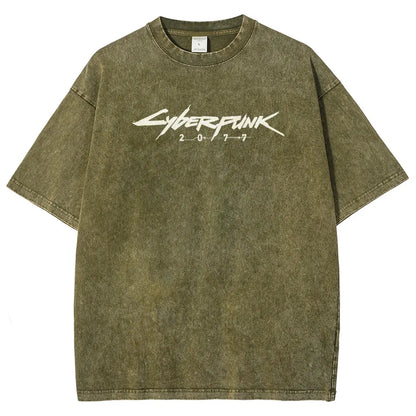 Cyberpunk Unisex Fit Washed T-Shirt 2511  3353